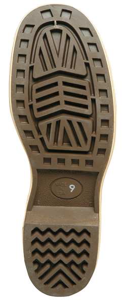Size 12 Men's Steel Rubber Boot, Tan