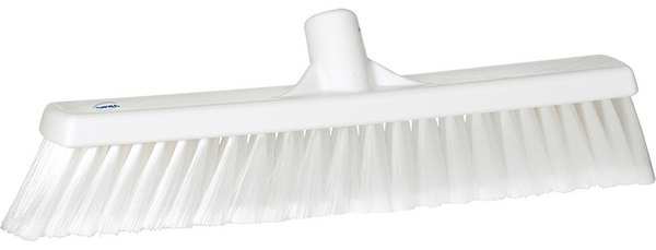 2 x 16 in Sweep Face Broom Head, Soft, Synthetic, White