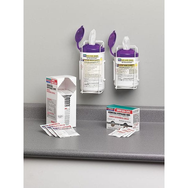 Disinfecting Wipes, White, Packet, Hard, Non Porous Surfaces, 50 Wipes, 11-1/2 in x 11-3/4 in