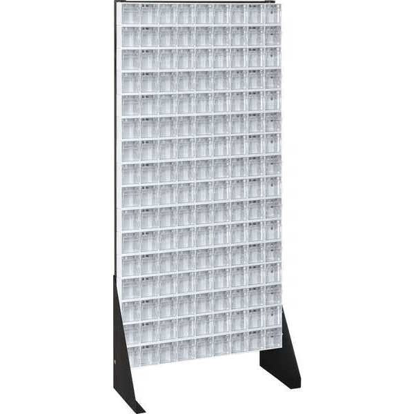14 Gauge Steel Single Sided Tip Out Bin Rack, 52 in H x White