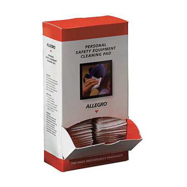 Respirator Cleaning Pads, Alcohol, Individually Wrapped, 100 Per Pack