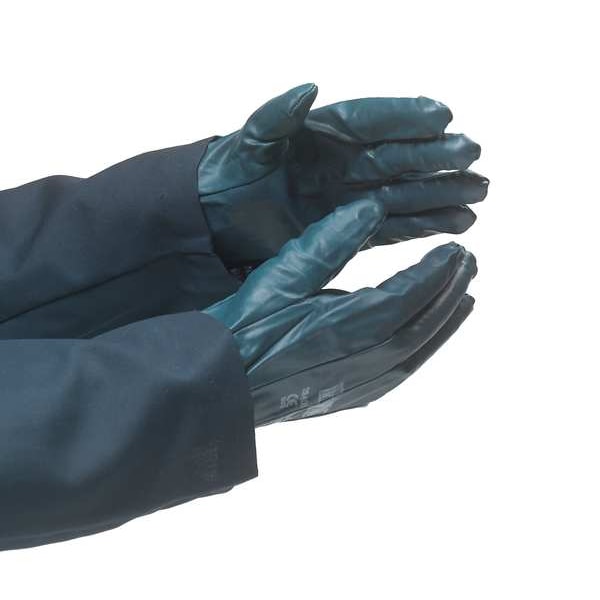 Nitrile Coated Gloves, Full Coverage, Blue, M, PR