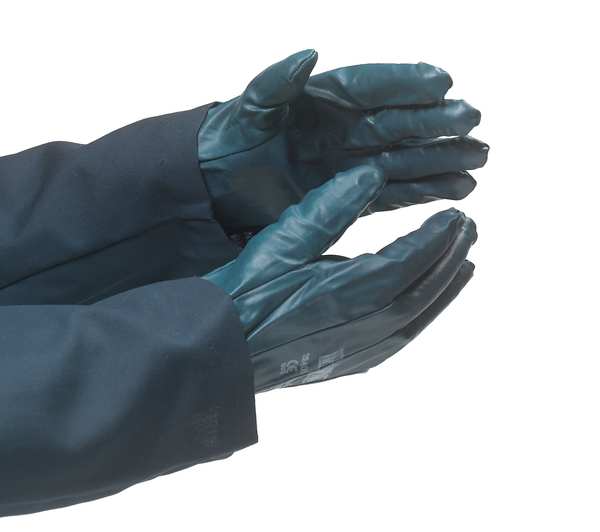 Nitrile Coated Gloves, Full Coverage, Blue, L, PR