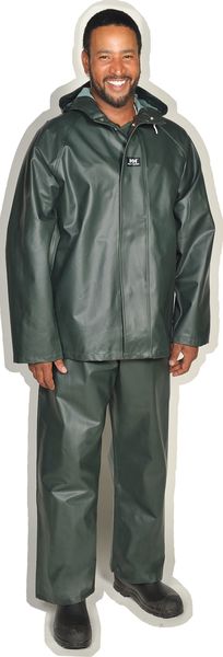 Rain Jacket with Hood, Green, 2XL