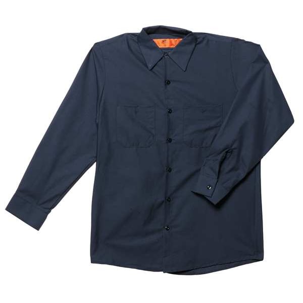 Long Sleeved Shirt, Nvy, 65 per PET/35 per Ctn, L