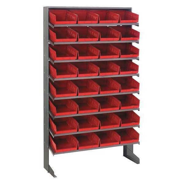 Steel Pick Rack, 36 in W x 60 in H x 12 in D, 8 Shelves, Gray