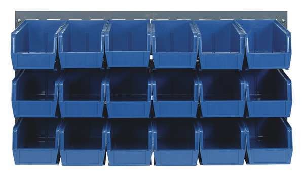Steel Louvered Panel, 36 in W x 1/4 in D x 20 in H, Gray