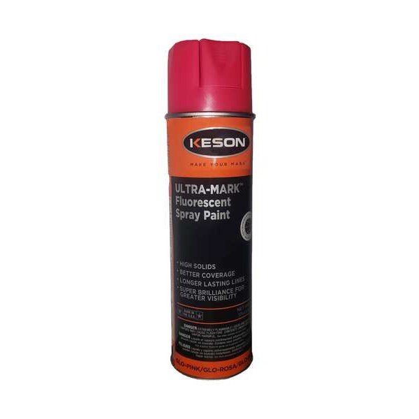 Inverted Marking Paint, 20 oz., Glo-Pink, Water -Based