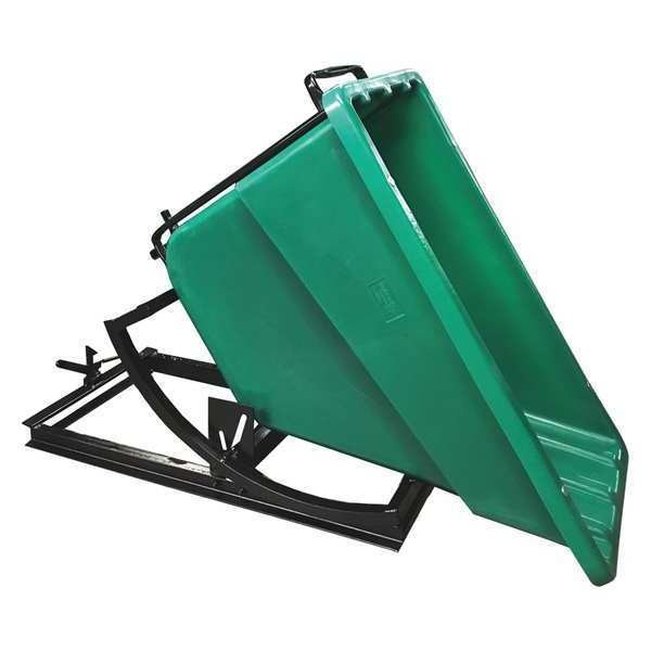 Self Dumping Hopper, 750 lb., Poly, Green
