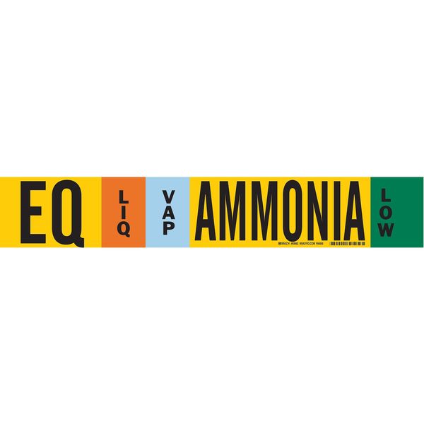 Ammonia Pipe Marker, EQ, 8In and Above, 59982