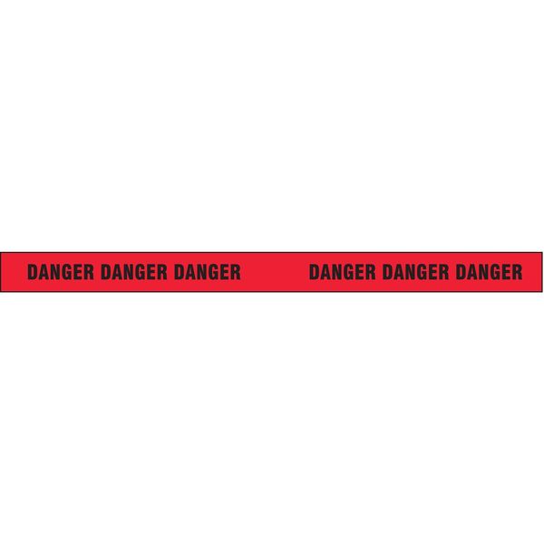 Barricade Tape, Black/Red, 500 ft x 3 In