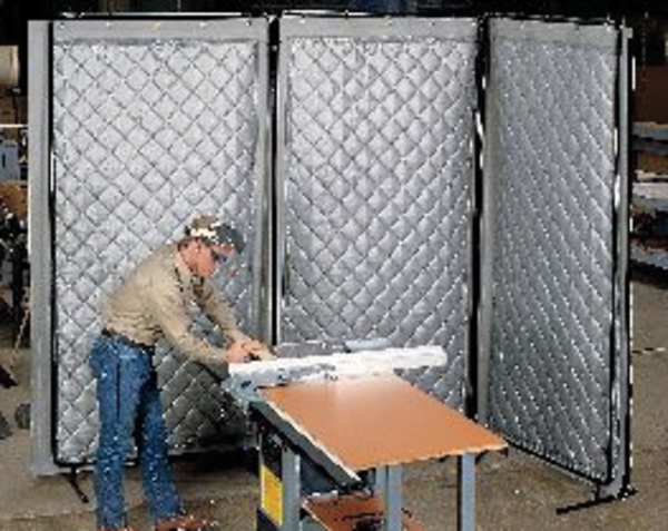 Acoustic Screen, Modular, Gray, 4-1/2 x8ft.