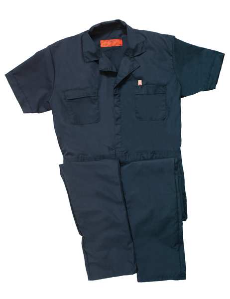 Short Sleeve Coverall, 42 to 44In., Navy