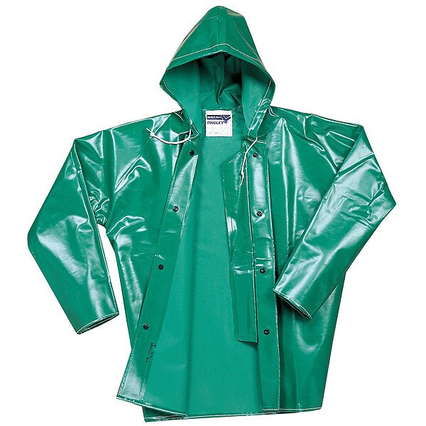 Safeyflex Flame Resistant Rain Overall, Green, XL