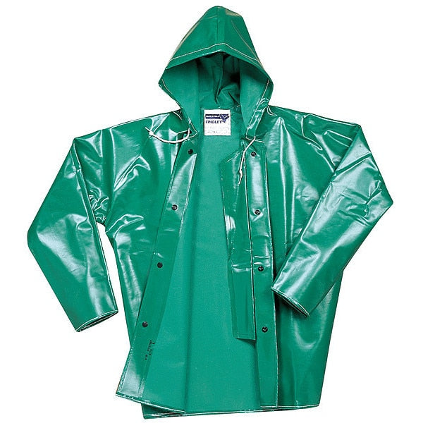Safeyflex Flame Resistant Rain Bib Overall, Green, L