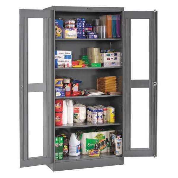 22 ga. Steel Storage Cabinet, 36 in W, 78 in H, Stationary