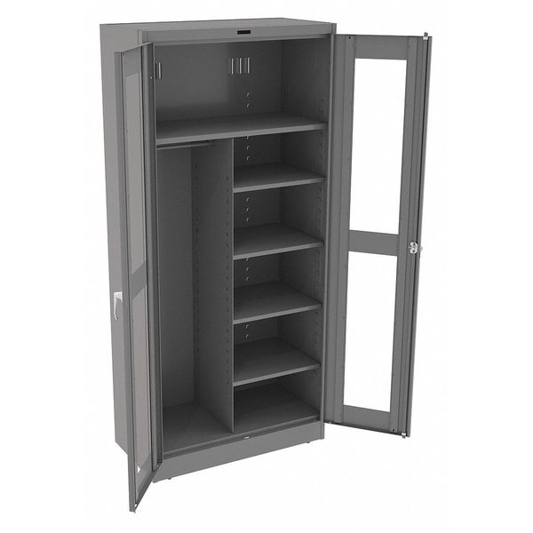 22 ga. ga. Steel Storage Cabinet, 36 in W, 78 in H, Stationary