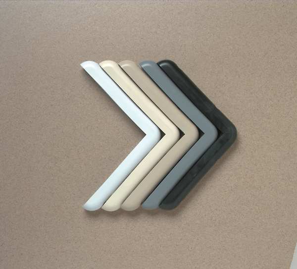 Corner Bumper, Vinyl, Gray, 1