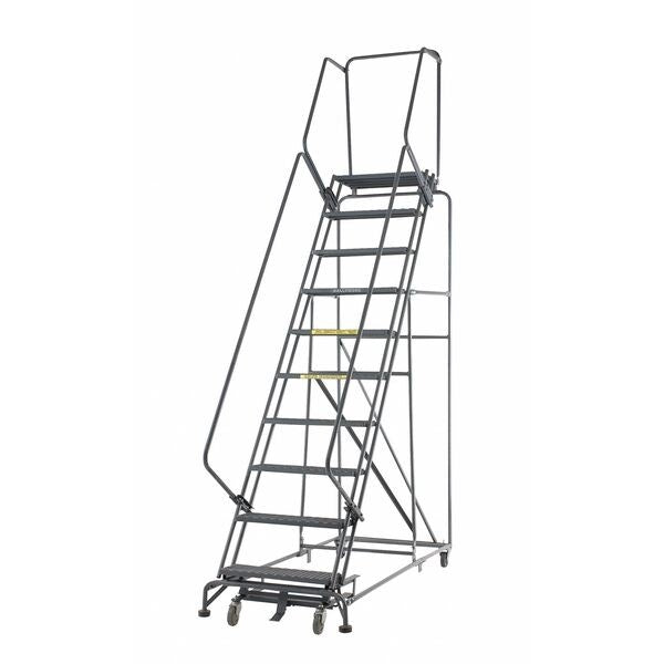 153 in H Steel Rolling Ladder, 12 Steps