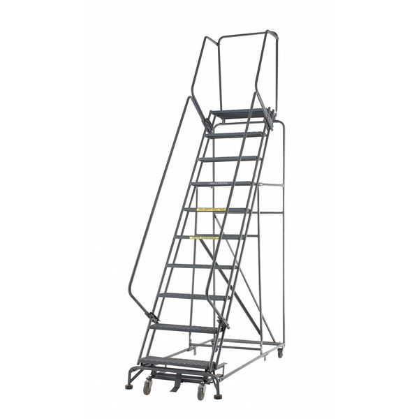 153 in H Steel Stock Picking Rolling Ladder, 12 Steps