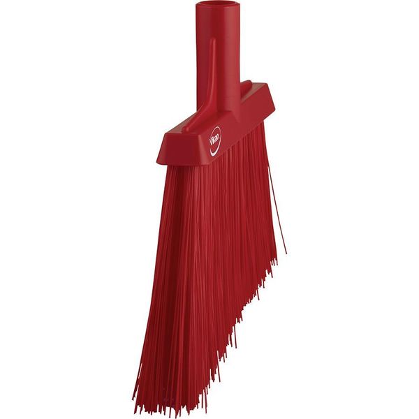 11 51/64 in Sweep Face Broom Head, Stiff, Synthetic, Red