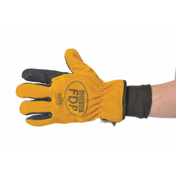 Firefighters Gloves, M, Pigskin Lthr, PR