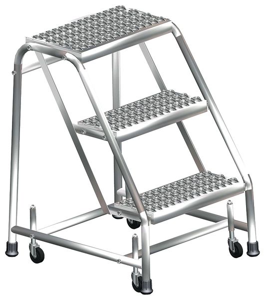 Rolling Ladder, T304 Steel, 28-1/2 in.H