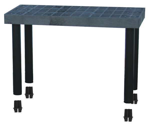 Add-On Plastic Shelving, Open Style, 16 in D, 36 in W, 24 in H, 1 Shelves, Black