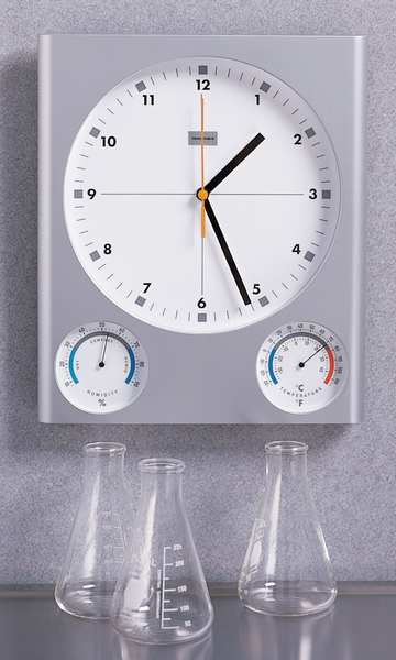 Clock Analog Hygrometer, -34 to 116 F