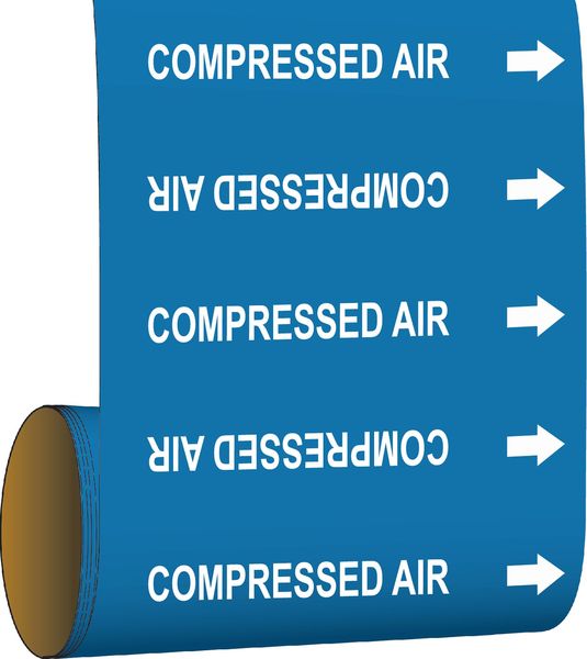 Pipe Marker, Compressed Air, Blue, 41456