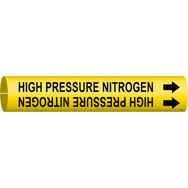 Pipe Marker, High Pressure Nitrogen, Yel, 4195-C