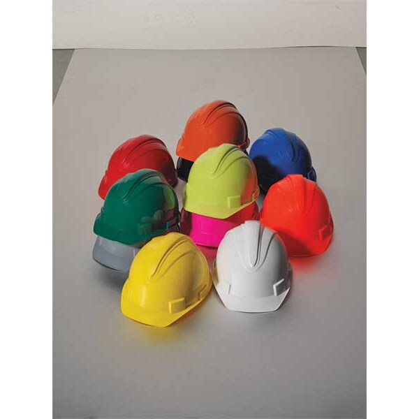 Front Brim Hard Hat, Type 1, Class E, Ratchet (4-Point), Blue