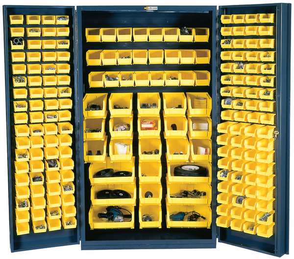 Extra-Heavy Duty Bin Cabinet, 48 in W, 84 in H, 24