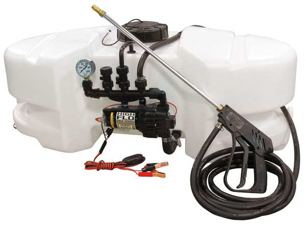 25 gal. Manifold Spot Sprayer, Polyethylene Tank, 15 ft. Hose Length
