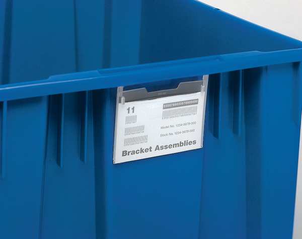 Stack & Nest Container, Blue, Polyethylene, 19 1/2 in L, 15 1/2 in W, 13 in H