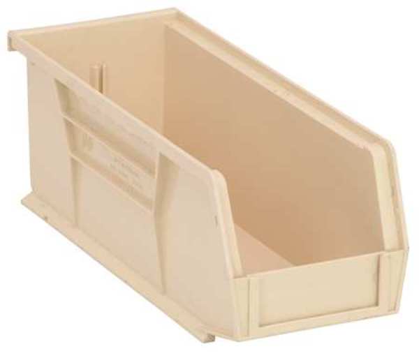 Hang & Stack Storage Bin, Ivory, Polypropylene, 10 7/8 in L x 4 1/8 in W x 4 in H