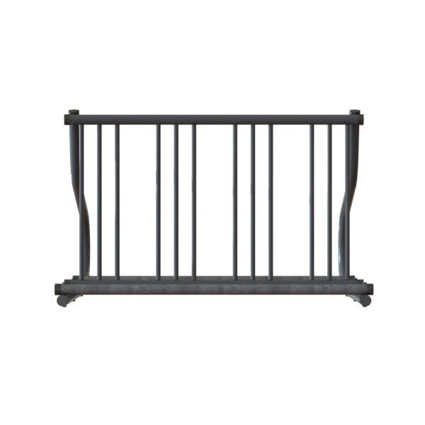 Bike Rack, 2-Sided, 8-Bike, 48 in., Silver