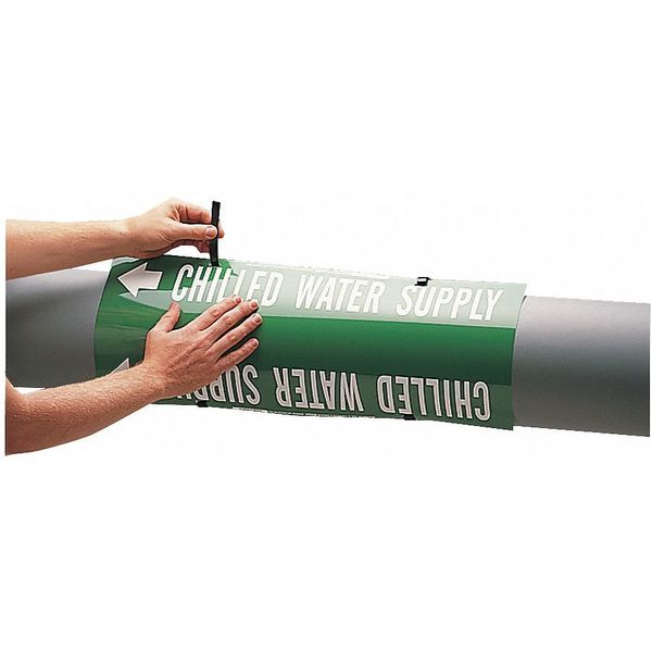 Pipe Marker, Fuel Oil Suppl3/4to1-3/8 In