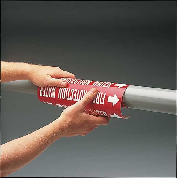 Pipe Marker, Fuel Oil Suppl3/4to1-3/8 In