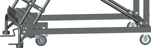 Roll Work Platform, Steel, Single, 30 In.H