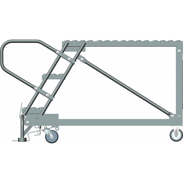 Roll Work Platform, Steel, Single, 30 In.H