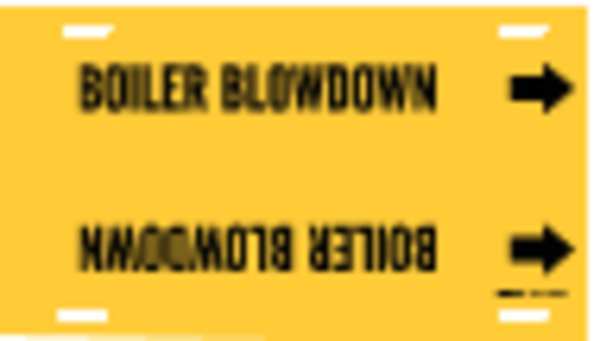Pipe Marker, Boiler Blow Down, 6to7-7/8 In