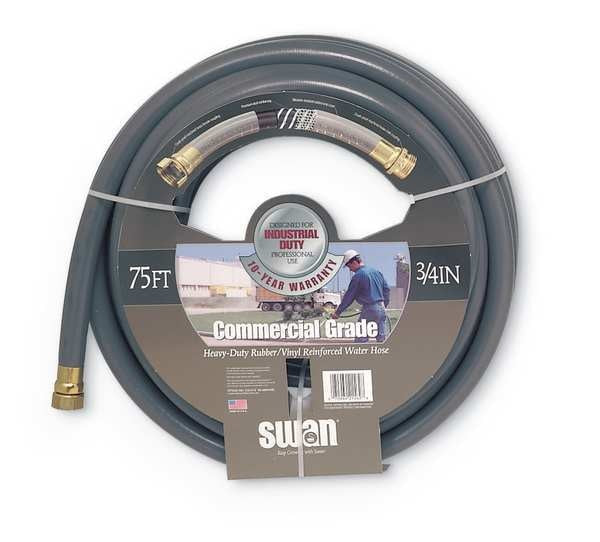 Water Hose, Contractor, 3/4 in Hose Inside Dia, 50 ft Hose L, Heavy Duty, Red
