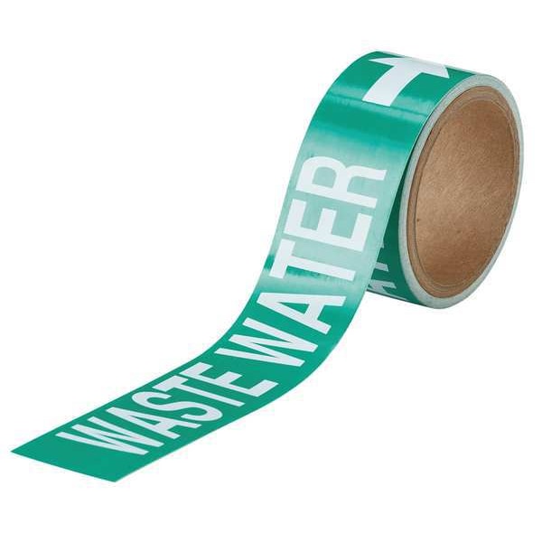 Pipe Marker, Waste Water, 1 In.H