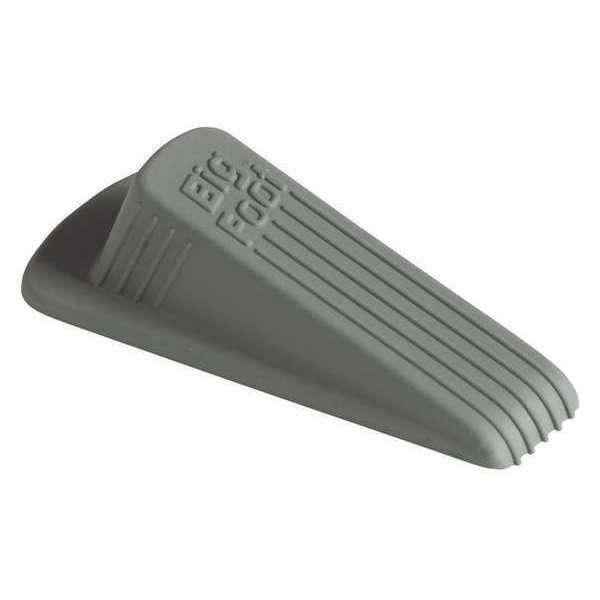 Door Wedge, Vulcanized Rubber, Gray, 1-1/4