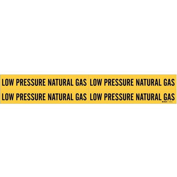 Pipe Marker, Low Pressure Natural Gas, Yel