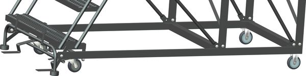 Roll Work Platform, Steel, Single, 40 In.H