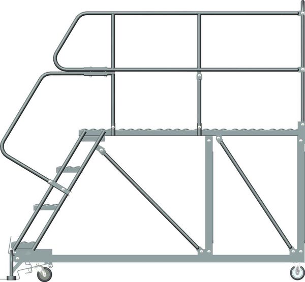 Roll Work Platform, Steel, Single, 40 In.H