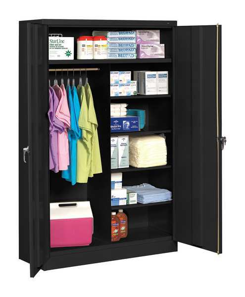 20/22 ga. ga. Carbon Steel Storage Cabinet, 48 in W, 78 in H, Stationary