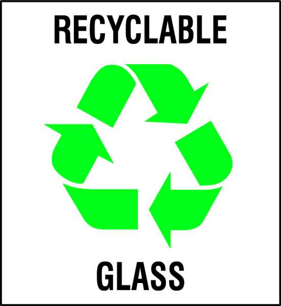 Recycling Label, Recycling Glass, PK5
